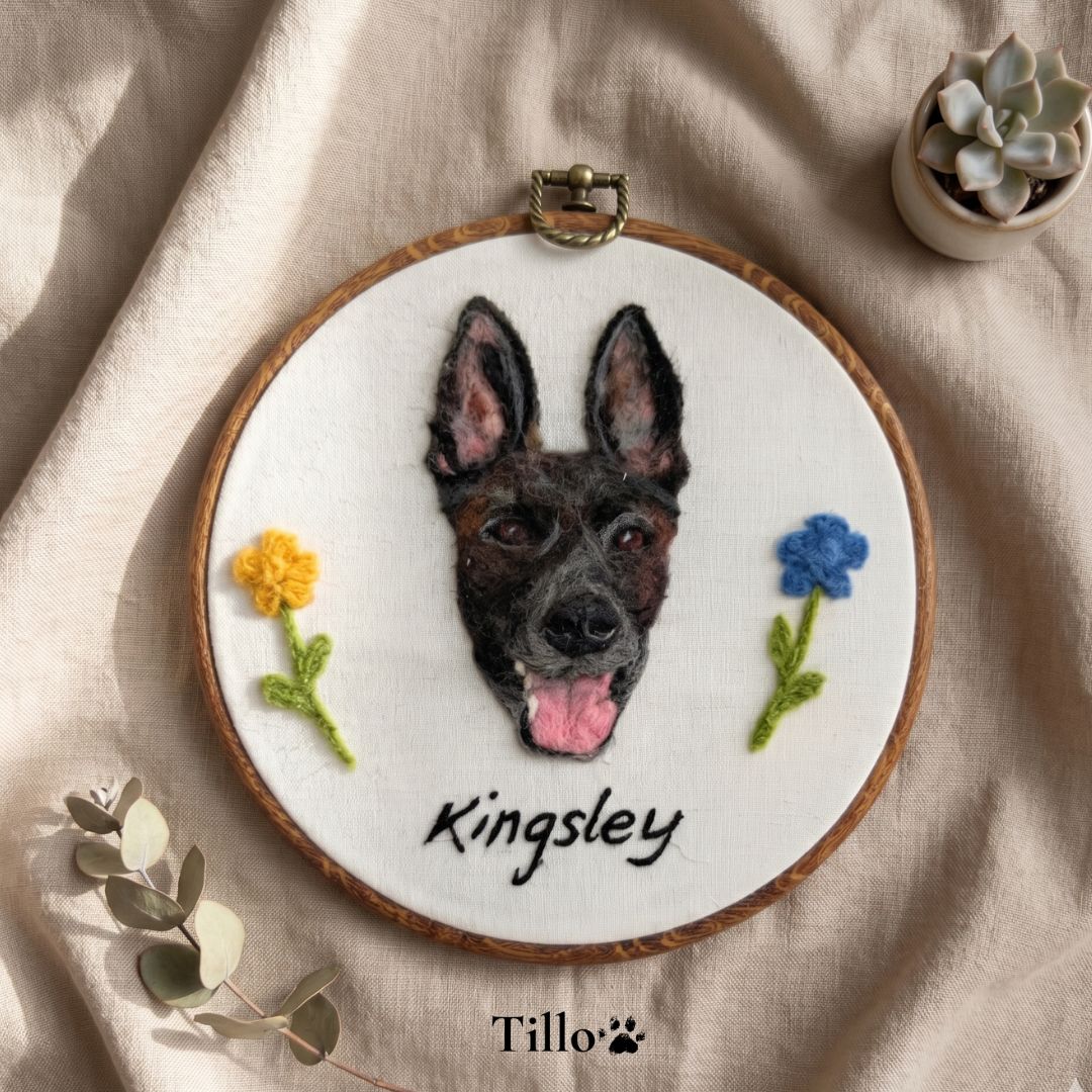 Custom Needle Felted Pet Portrait Handmade Sculpture Art Decor