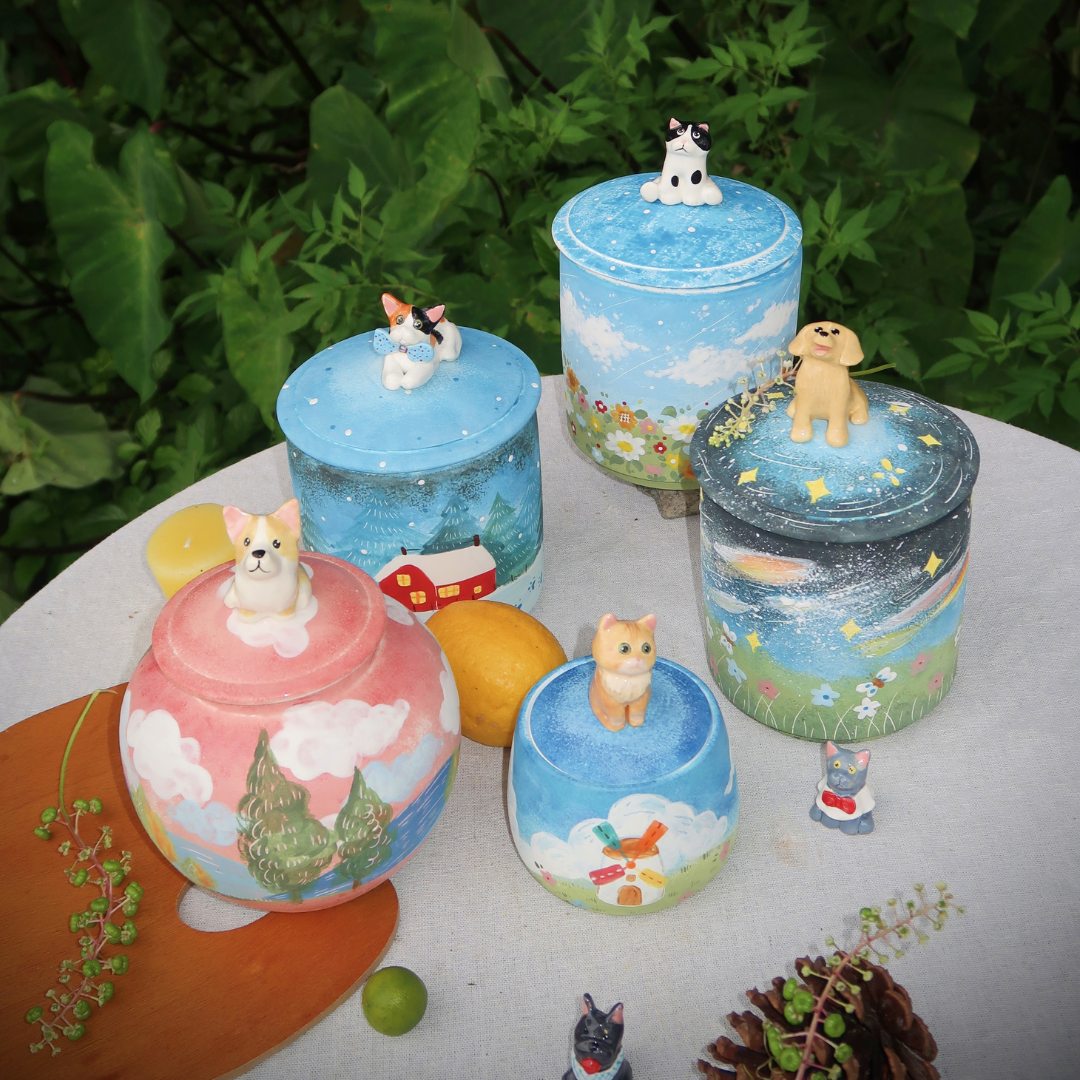 Eternal Companion Dreamy Night Pet Ceramic Decor/Jar