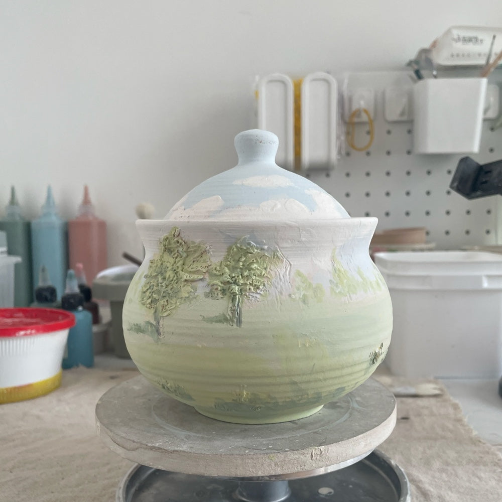 Custom 3D Pet Portrait Urn – Personalized Hand-Sculpted Ceramic Memorial for Dogs, Cats & Bunnies