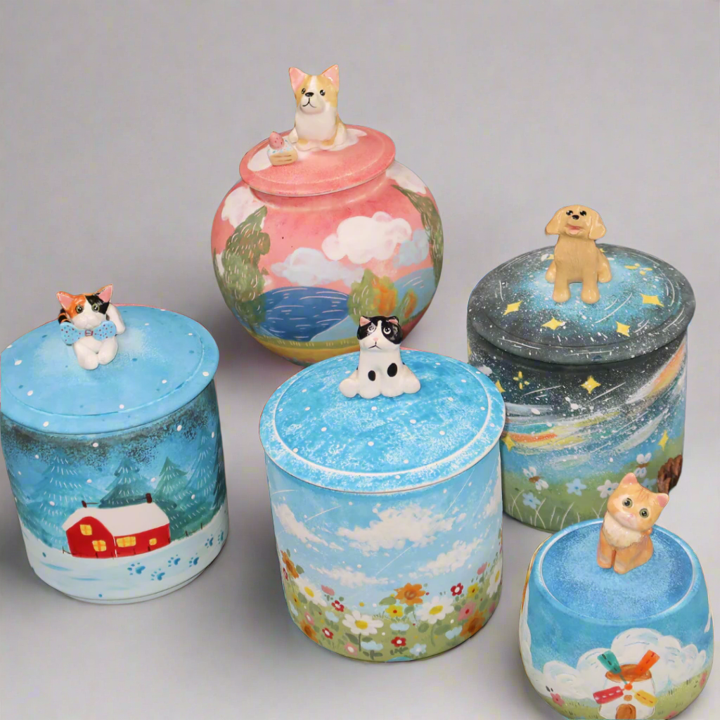 Eternal Companion Dreamy Night Pet Ceramic Decor/Jar