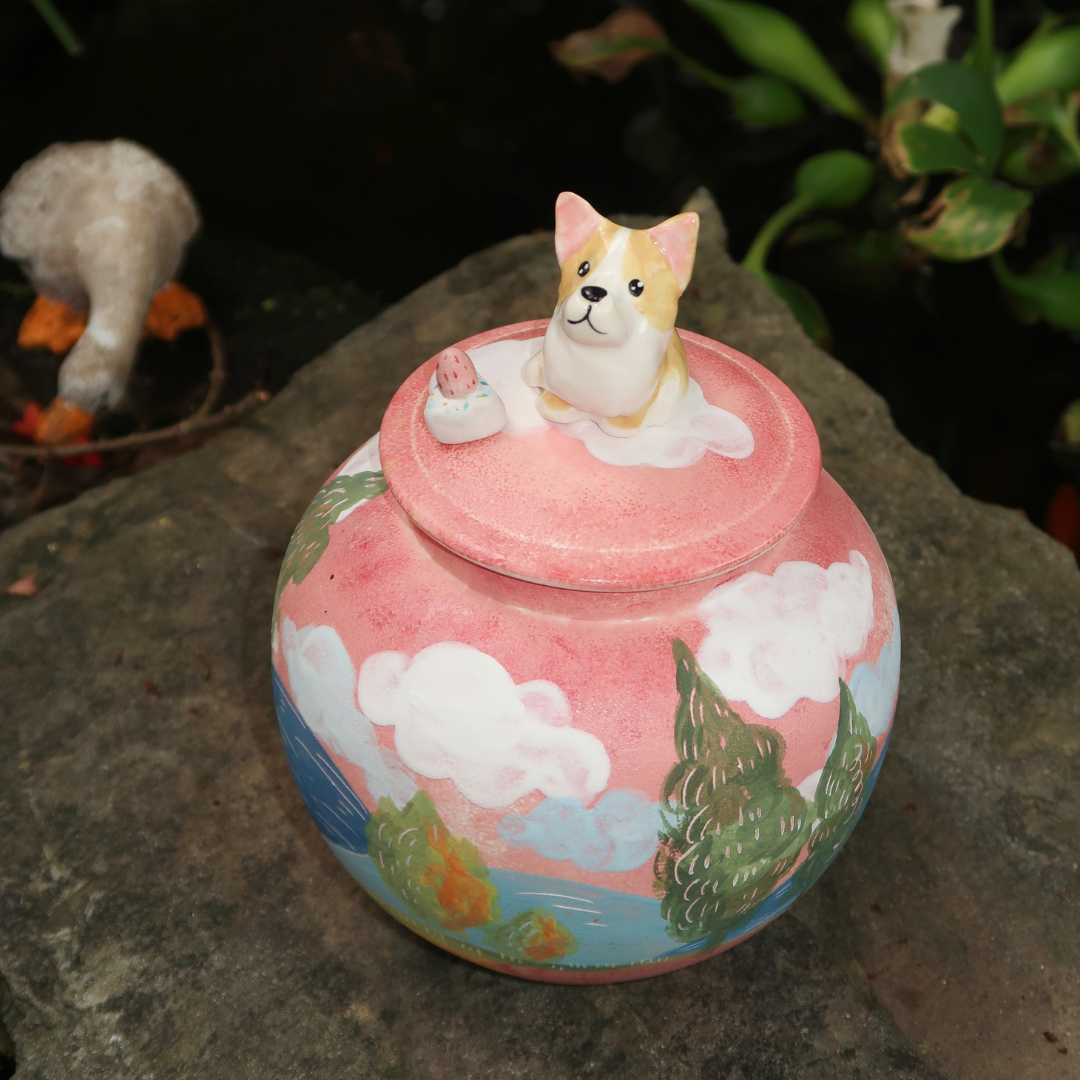 Eternal Companion Dreamy Night Pet Ceramic Decor/Jar