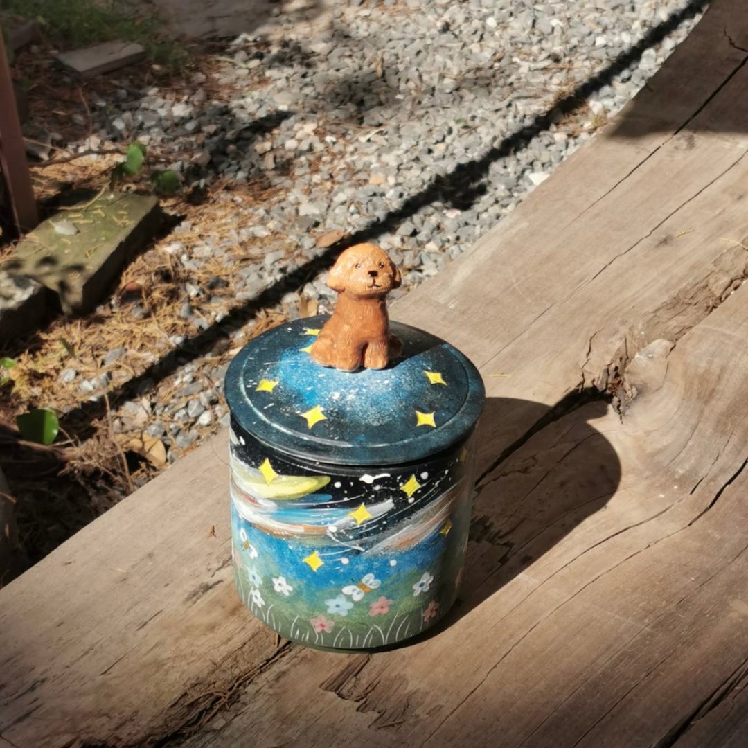 Eternal Companion Dreamy Night Pet Ceramic Decor/Jar