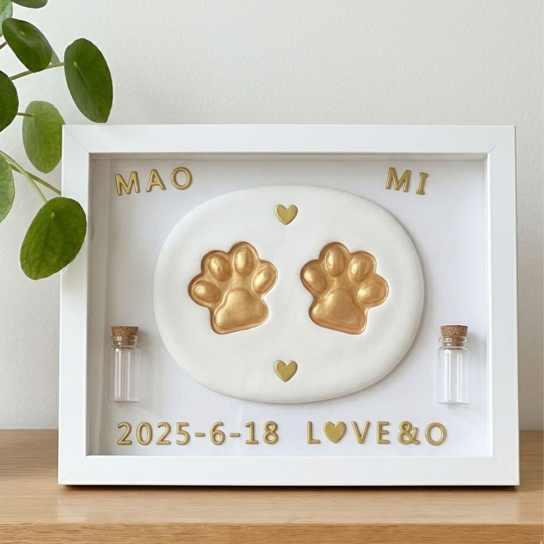 Pet Paw Print Keepsake Frame Kit