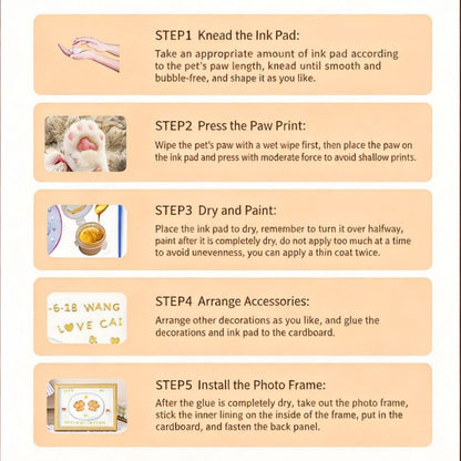 Pet Paw Print Keepsake Frame Kit