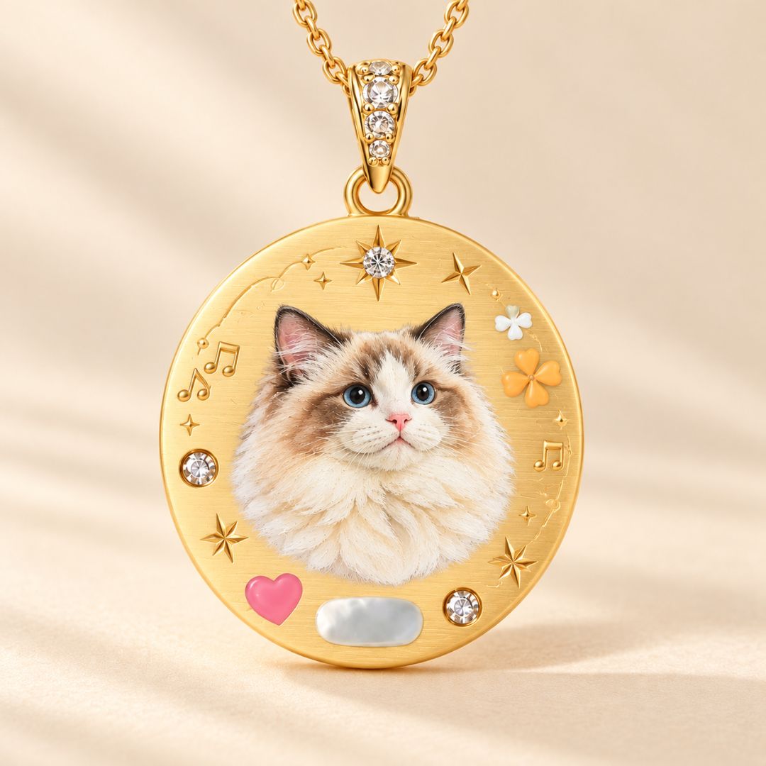 Custom Pet Portrait Necklace - Personalized Pet Jewelry