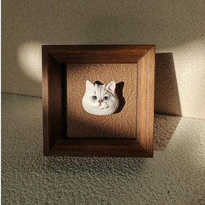 Pet Portrait Magnet  Personalized Cat & Dog Sculpture Keepsake