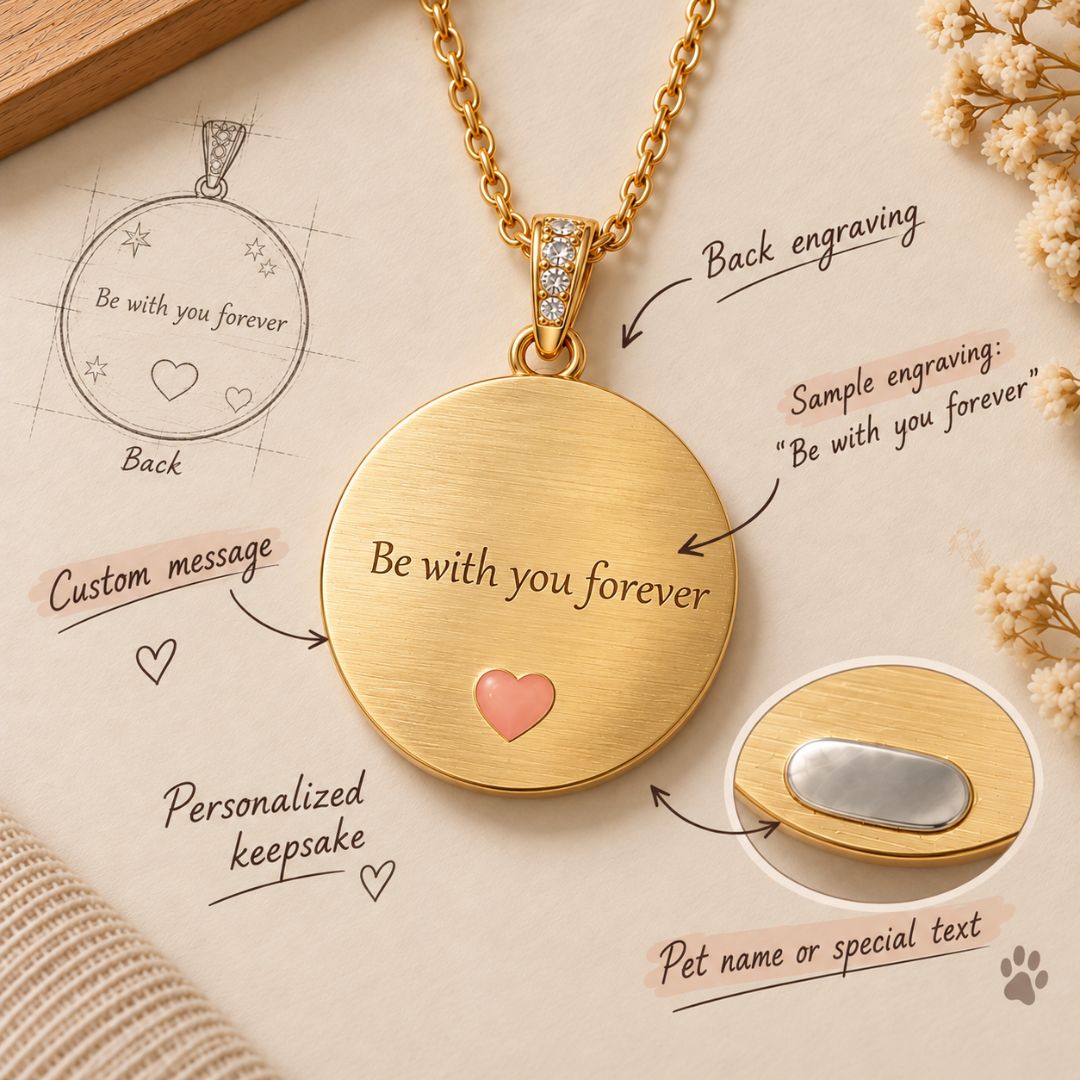 Custom Pet Portrait Necklace - Personalized Pet Jewelry