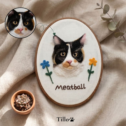 Custom Needle Felted Pet Portrait Handmade Sculpture Art Decor