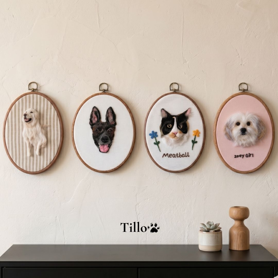Custom Needle Felted Pet Portrait Handmade Sculpture Art Decor