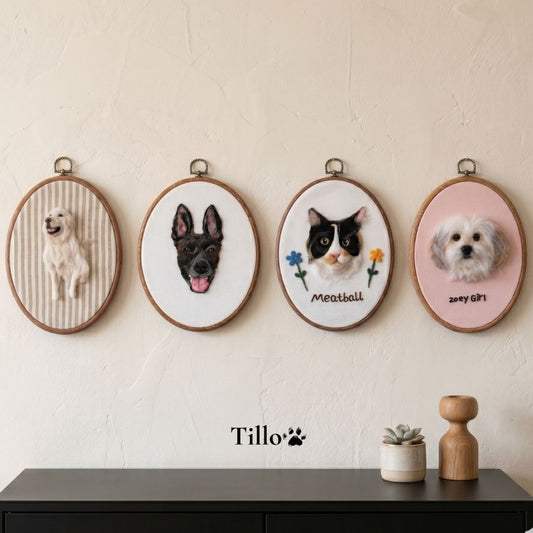 Custom Needle Felted Pet Portrait Handmade Sculpture Art Decor