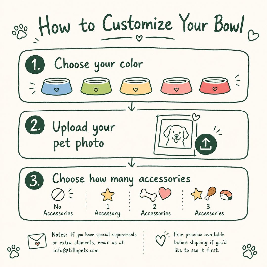 Personalized Ceramic Dog & Cat Slow Feeder Bowl & Water (800ml)