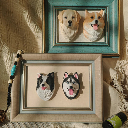 Pet Portrait Magnet  Personalized Cat & Dog Sculpture Keepsake