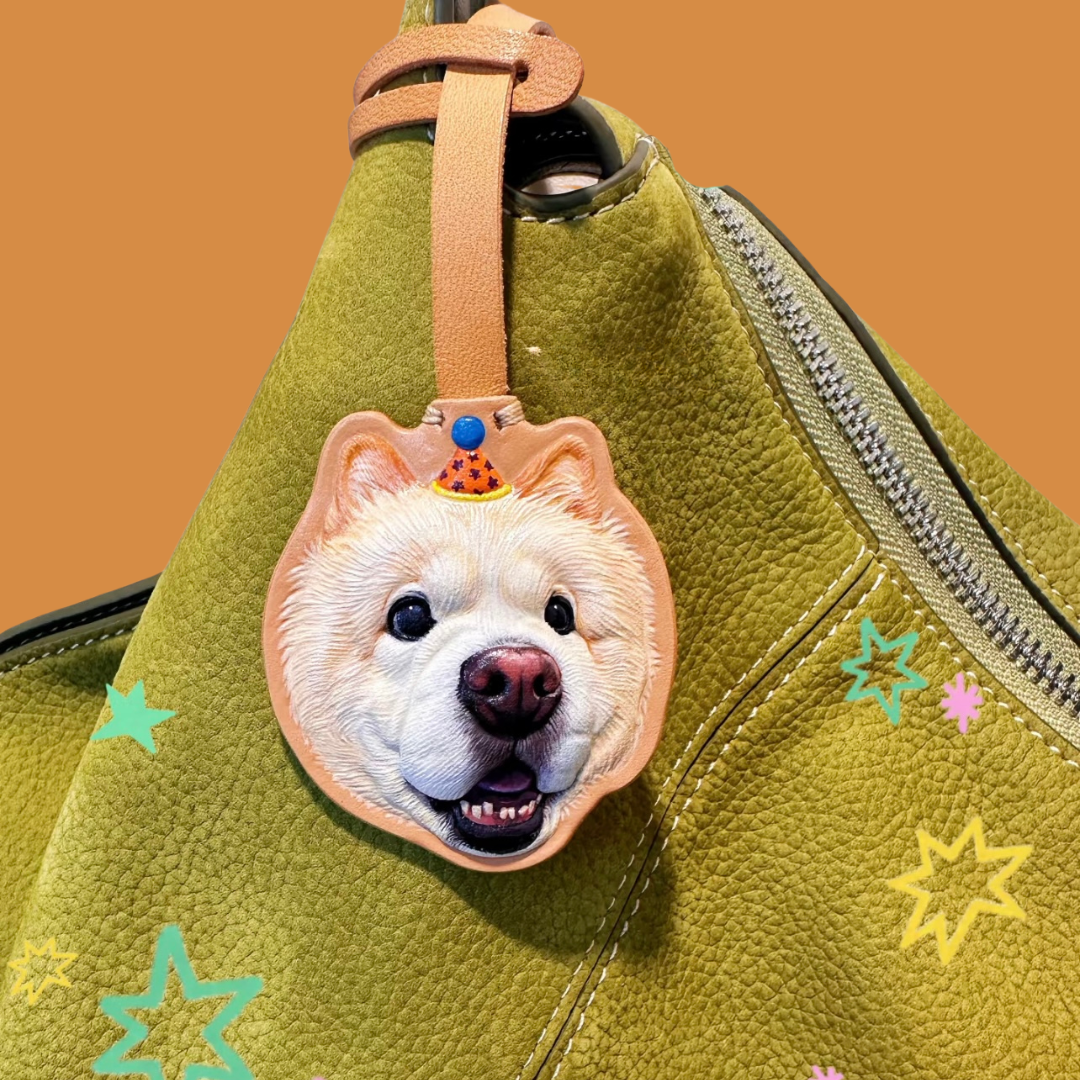 Custom Handcrafted Leather Pet Portrait Decor