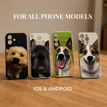 Custom Pet Portrait Phone Case with 3D Silicone Nose