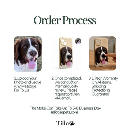 Custom Pet Portrait Phone Case with 3D Silicone Nose