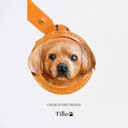 Custom Handcrafted Leather Pet Portrait Decor/ Bag Charm