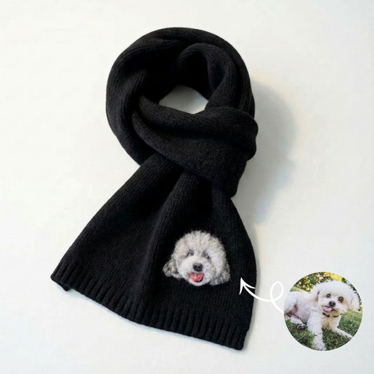 Custom Pet Hand-Woolen Portrait Scarf