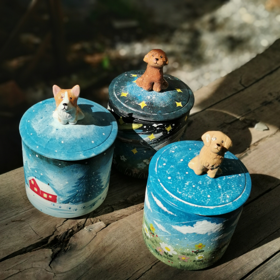 Eternal Companion Dreamy Night Pet Ceramic Decor/Jar