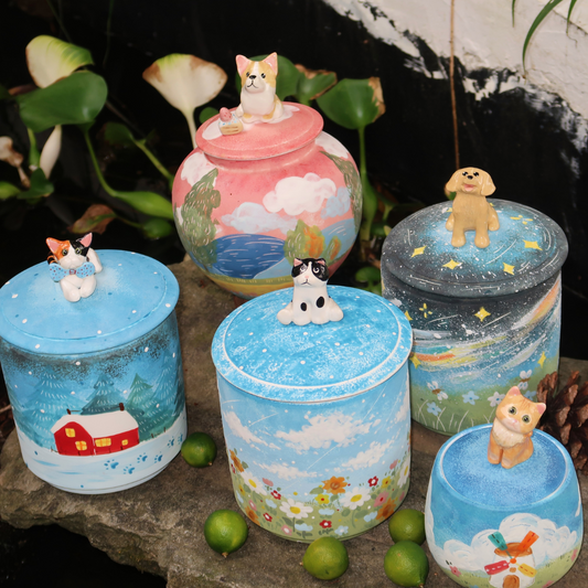 Eternal Companion Dreamy Night Pet Ceramic Urn/Decor