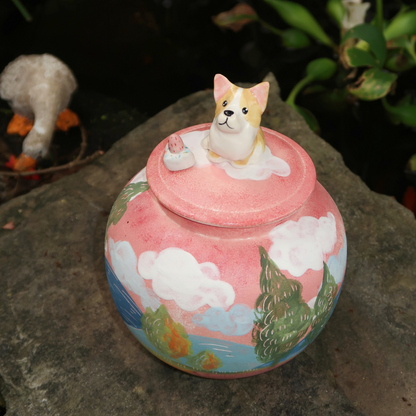 Eternal Companion Dreamy Night Pet Ceramic Decor/Jar