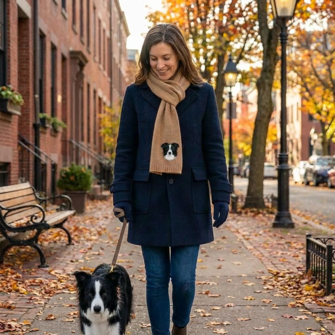 Custom Pet Hand-Woolen Portrait Scarf