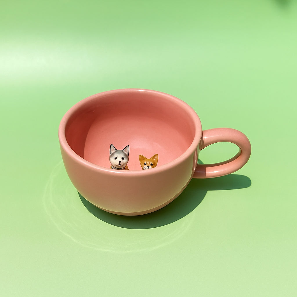 Pawtrait Mug Handcrafted Ceramic Pet Cup-  Whisper Series