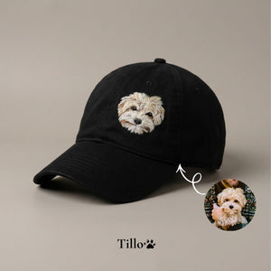 Handmade Customized Pet Portrait Classic Ball Cap - Needle Wool felted Hat