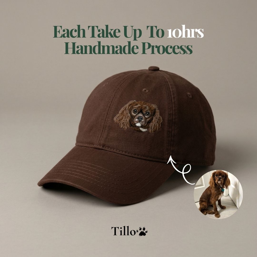 Handmade Customized Pet Portrait Classic Ball Cap - Needle Wool felted Hat