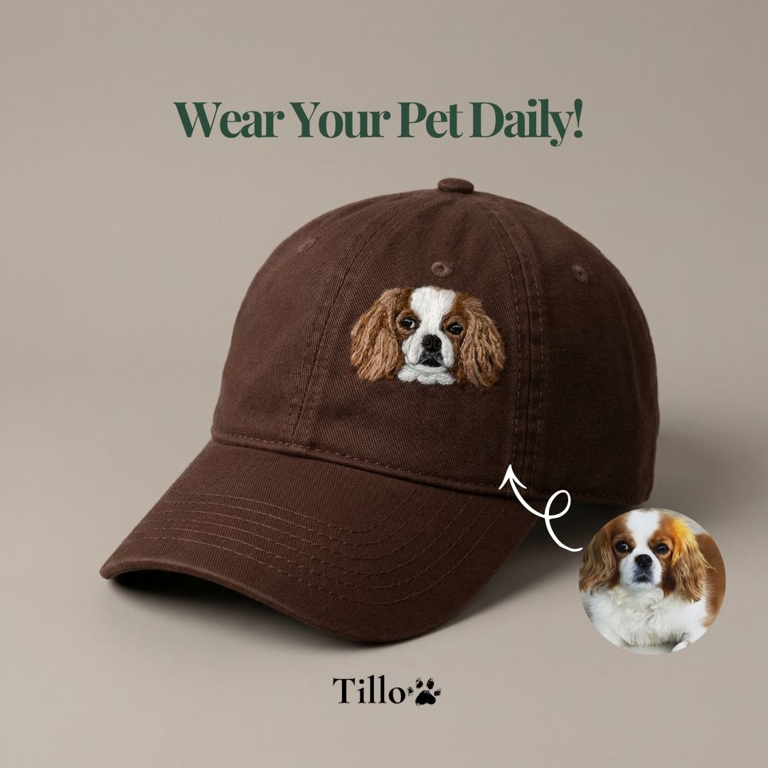 Handmade Customized Pet Portrait Classic Ball Cap - Needle Wool felted Hat