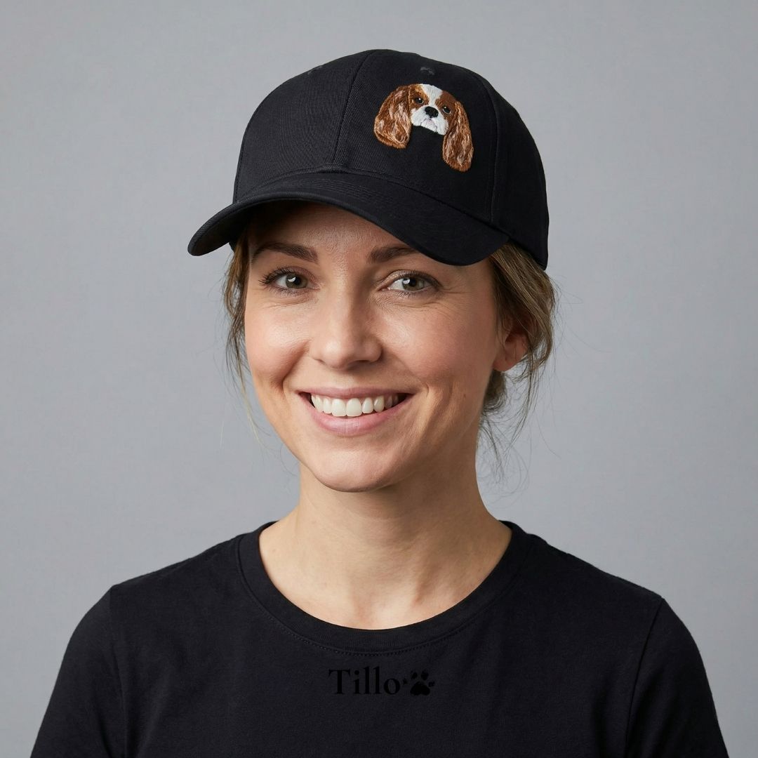 Custom Pet Portrait Classic Ball Cap - Handmade Wool-felted Hat