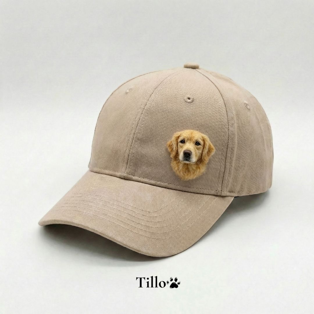 Custom Pet Portrait Classic Ball Cap - Handmade Wool-felted Hat