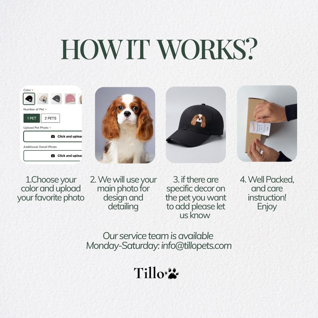 Custom Pet Portrait Classic Ball Cap - Handmade Wool-felted Hat