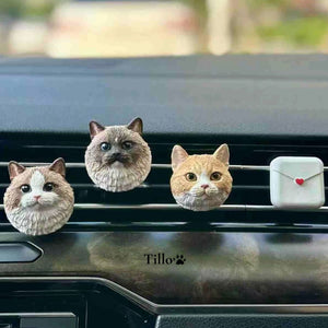 Pet Portrait Magnet/Car Diffuser Personalized Sculpture Keepsake