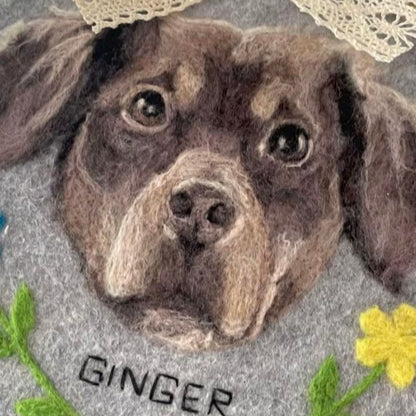 Custom Needle Felted Pet Portrait Handmade Sculpture Art Decor