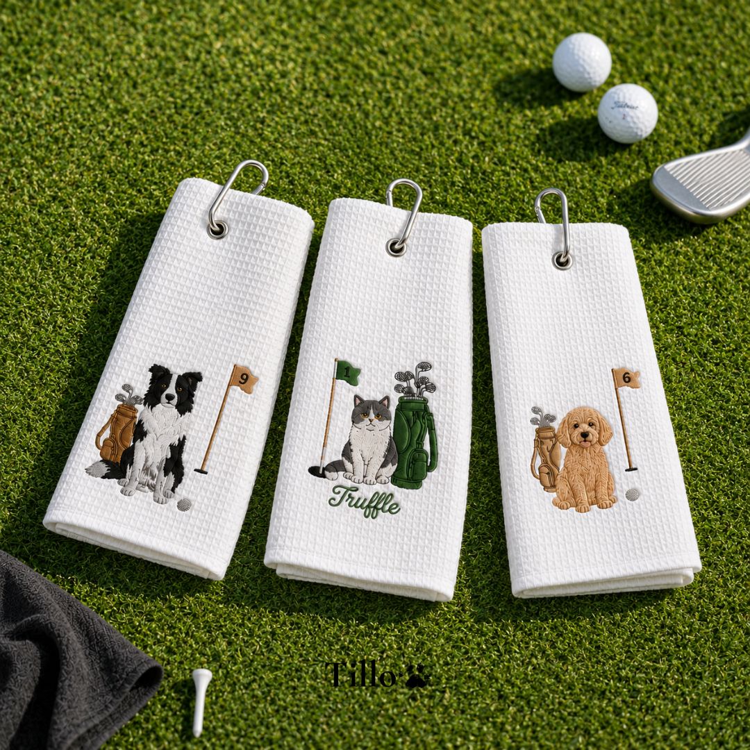 Custom Embroidered Pet Golf Towel