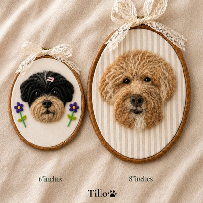 Needle Felted Pet Portrait Frame