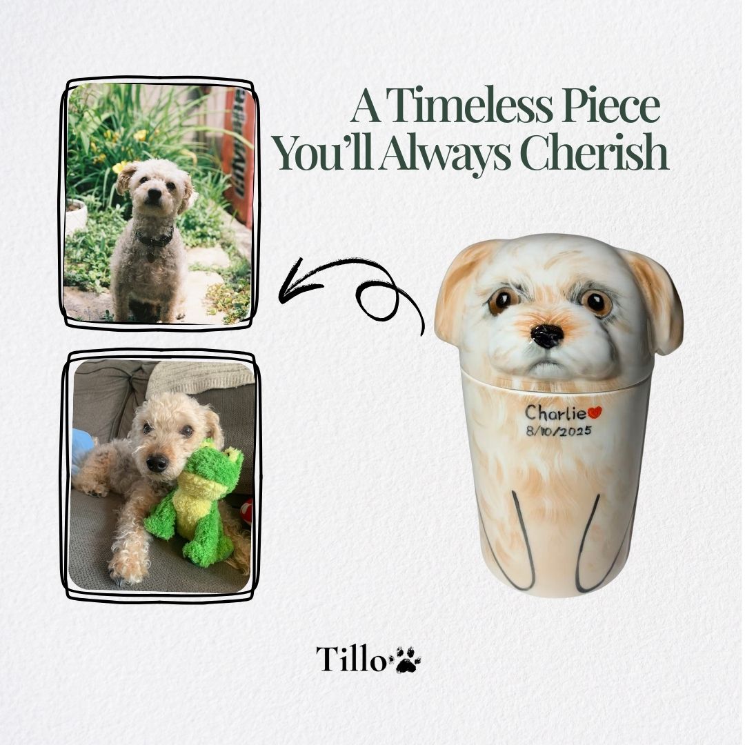 Eternal Companion  Handmade Dog Portrait Urn/Decor