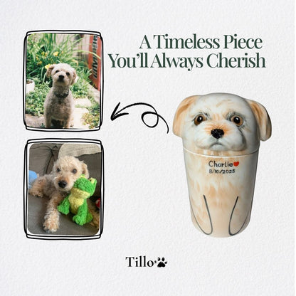 Eternal Companion  Handmade Dog Portrait Urn/Decor