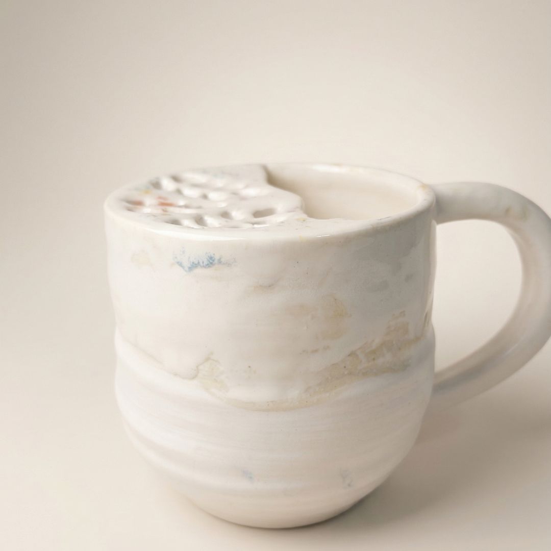 Handcrafted Blueberry Ceramic Fruit Rinse Washing Cup