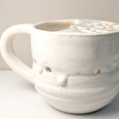 Handcrafted Blueberry Ceramic Fruit Rinse Washing Cup