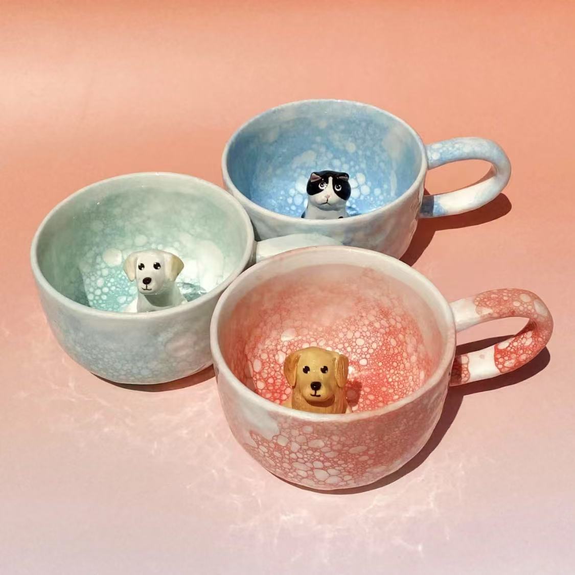 Pawtrait Mug Handcrafted Ceramic Pet Cup-  Lava Series