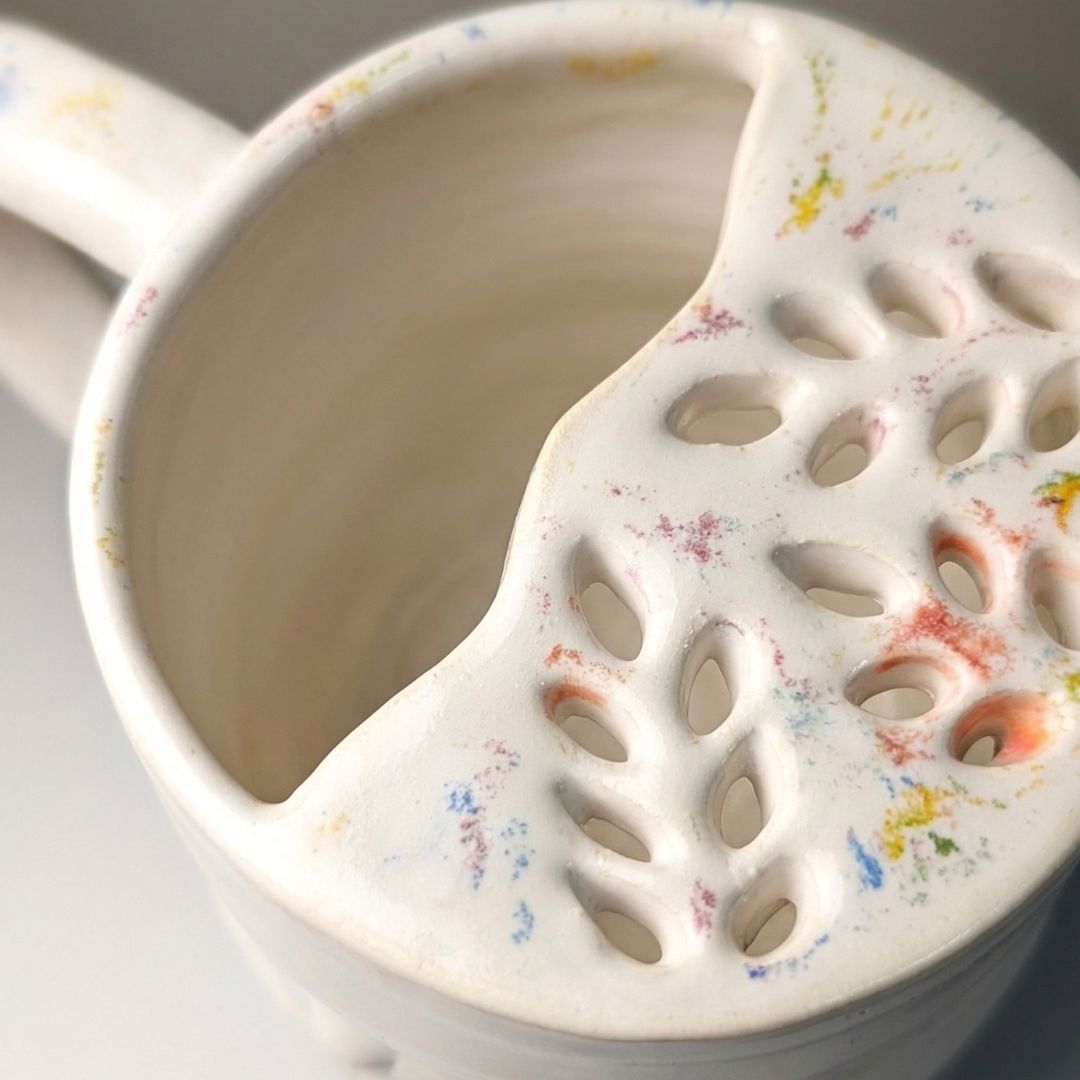 Handcrafted Blueberry Ceramic Fruit Rinse Washing Cup