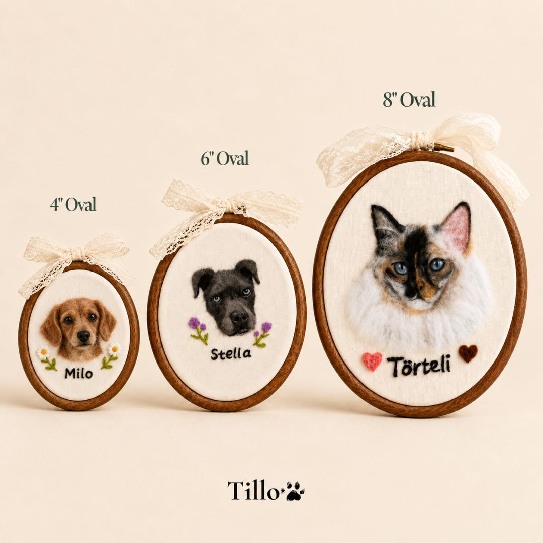 Custom Needle Felted Pet Christmas Ornament – Personalized Pet Portrait