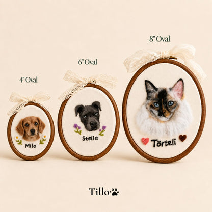 Custom Needle Felted Pet Christmas Ornament – Personalized Pet Portrait