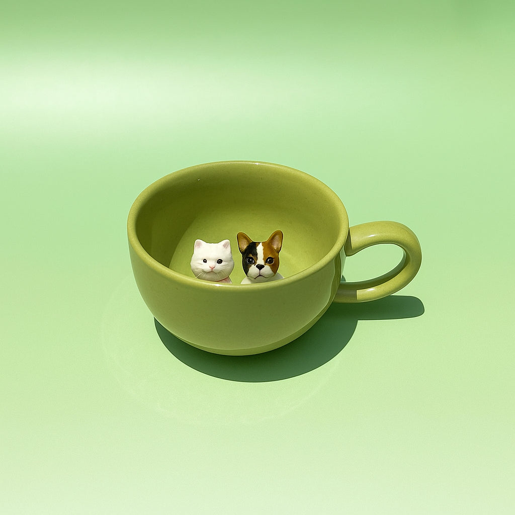 Pawtrait Mug Handcrafted Ceramic Pet Cup-  Whisper Series