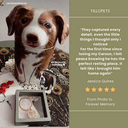 Eternal Companion Handmade Cat Portrait Urn/Decor