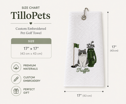 Custom Embroidered Pet Golf Towel