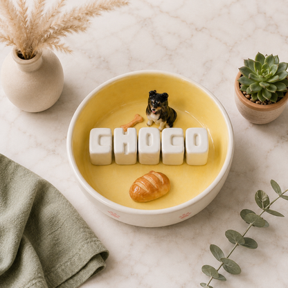 Personalized Ceramic Dog & Cat Slow Feeder Bowl & Water (800ml)