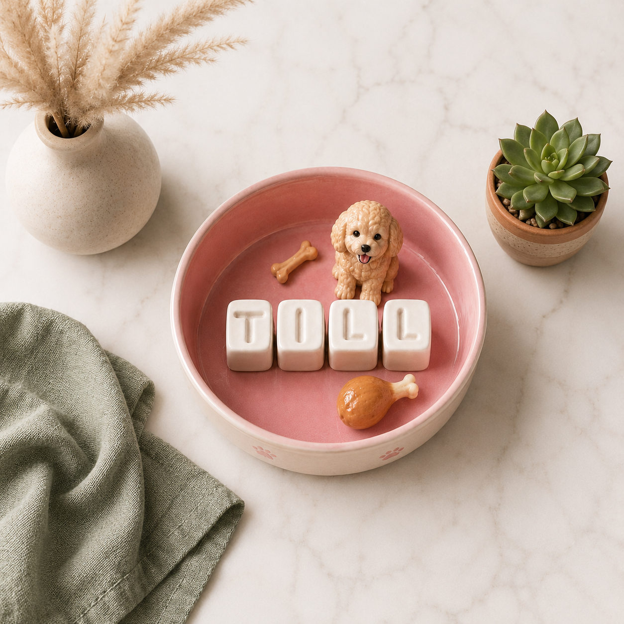 Personalized Ceramic Dog & Cat Slow Feeder Bowl & Water (800ml)