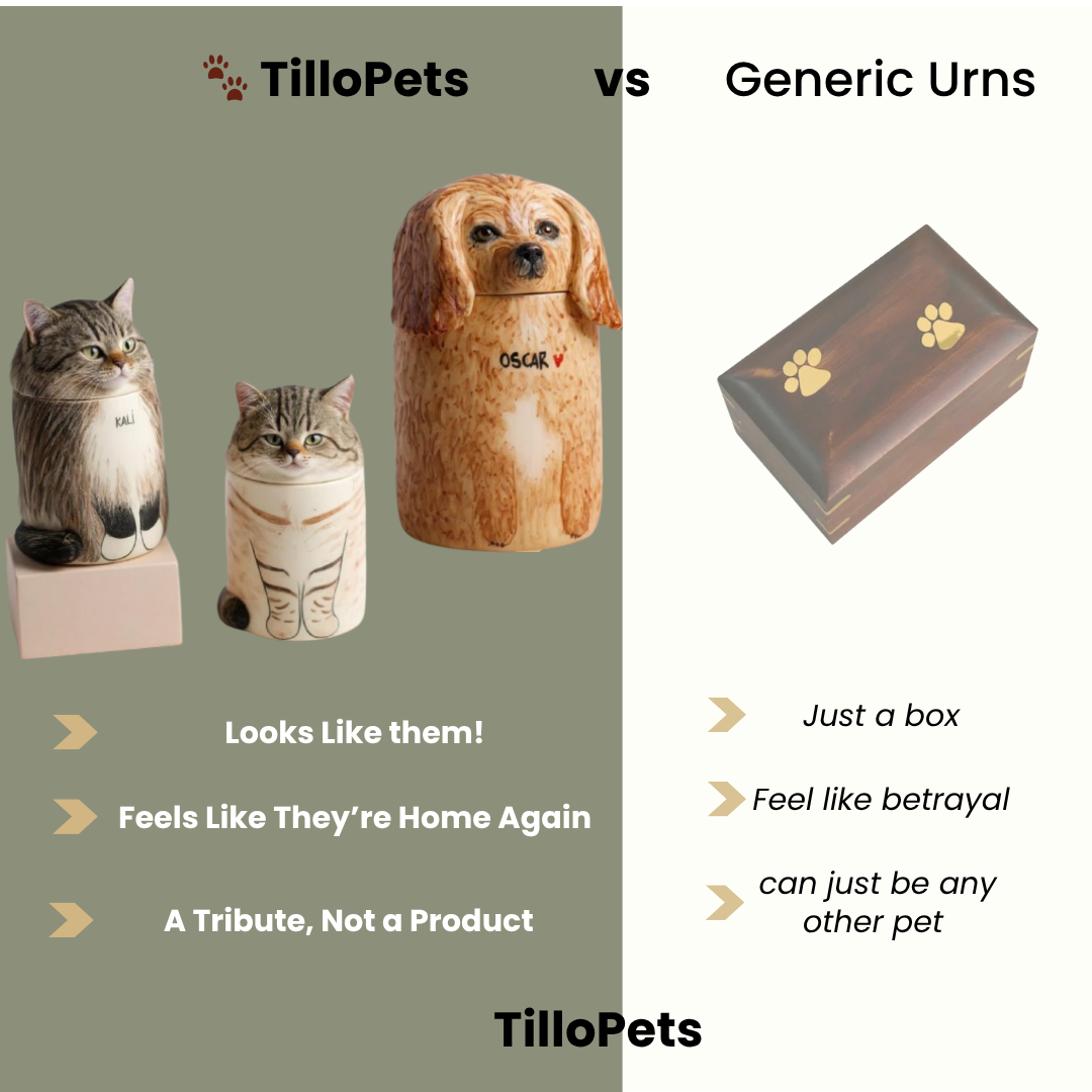 Eternal Companion Cat Portrait Ceramic Urn/Decor